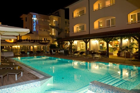 Facade/entrance, Night, Swimming pool