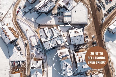 Property building, Day, Neighbourhood, Bird's eye view, Winter, Text overlay, City view, Street view, Location, Parking