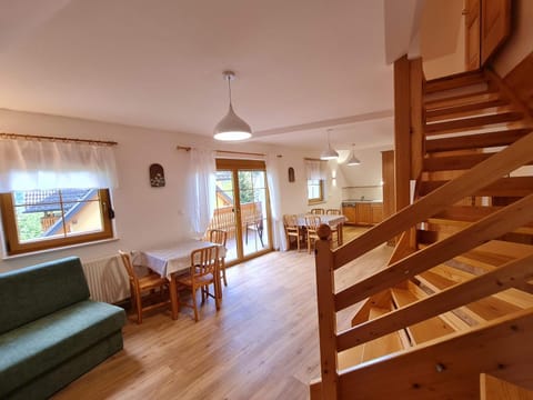 Living room, kitchen