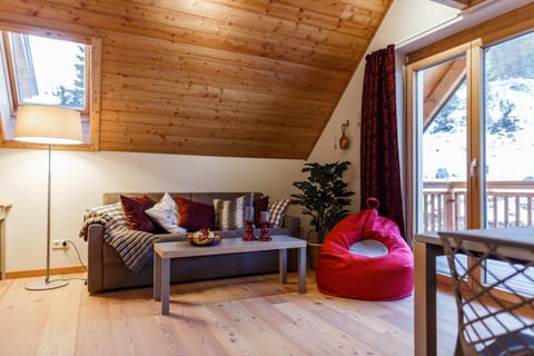 Living room, Seating area, Mountain view