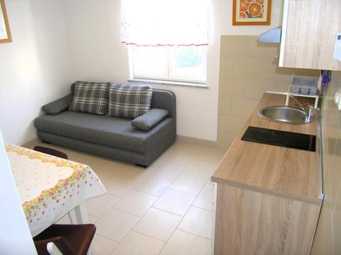 Kitchen or kitchenette, Living room, Dining area