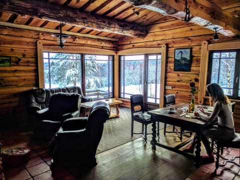 People, Living room, Dining area