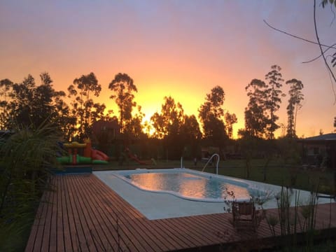 Swimming pool, Sunset