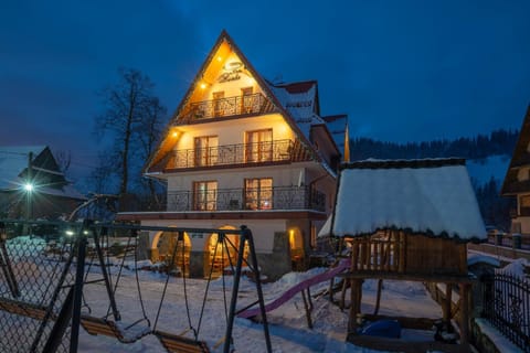 Property building, Facade/entrance, Night, Winter