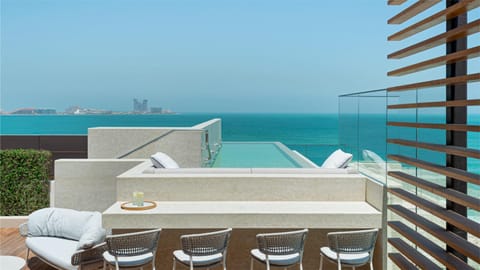 Seating area, Pool view, Sea view, Swimming pool