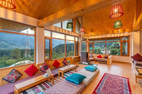 Living room, Seating area, Mountain view