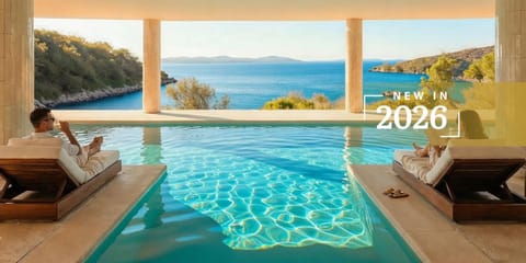 Pool view, Sea view, Swimming pool