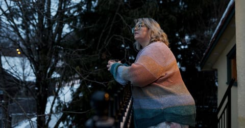 Night, People, Winter, Balcony/Terrace