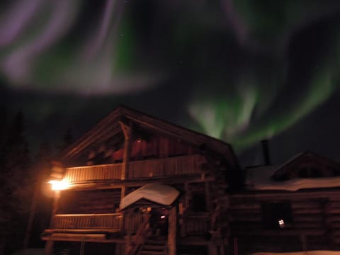 Property building, Night, Winter, On site