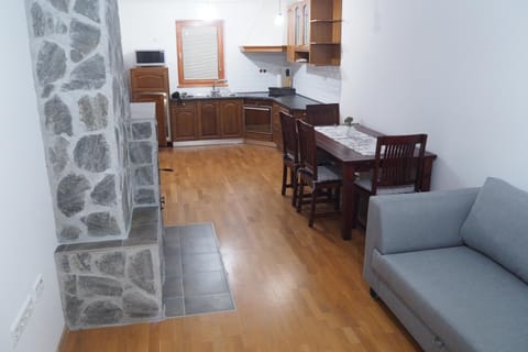 Kitchen or kitchenette, Living room, Dining area