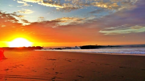 Natural landscape, Beach, Sunset