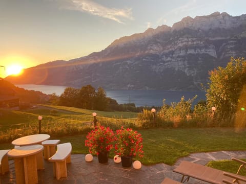 View (from property/room), Balcony/Terrace, Garden view, Landmark view, Sunset