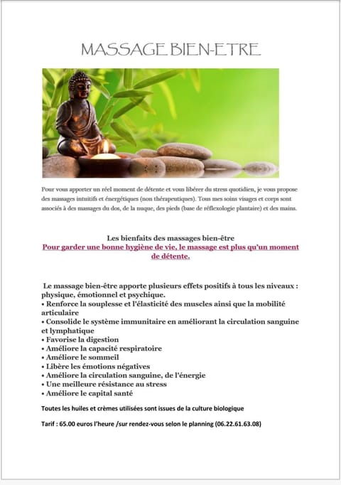 Massage, Certificate/Award