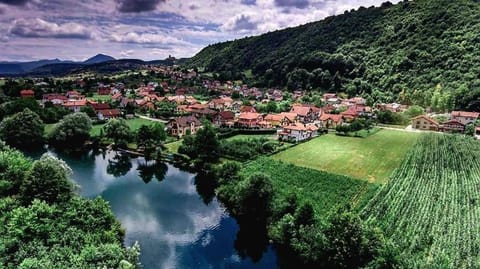 Nearby landmark, Spring, Day, Natural landscape, Bird's eye view, City view, River view