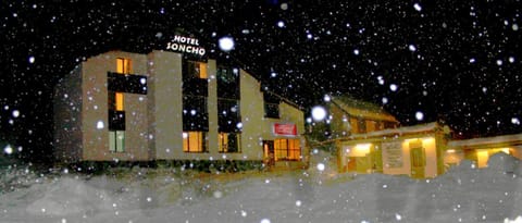 Property building, Night, Winter