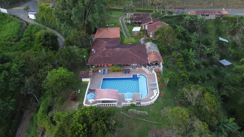 Property building, Restaurant/places to eat, Natural landscape, Bird's eye view, Garden view, Mountain view, Pool view, Street view, Swimming pool, Breakfast