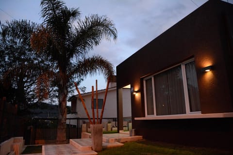 Property building, Night, Garden, Garden view