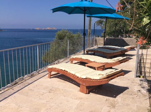 Patio, Day, View (from property/room), Balcony/Terrace, Sea view, sunbed