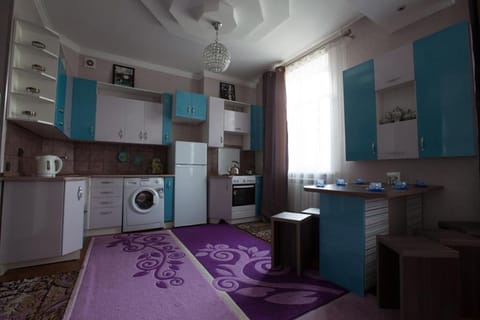 Kitchen or kitchenette, washing machine