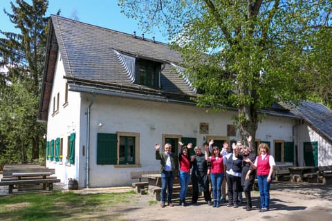 Property building, People, Garden view