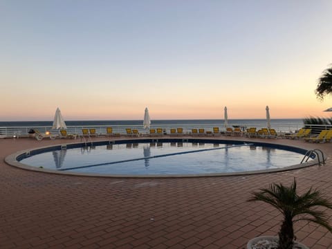 Pool view, Sea view, Swimming pool, Sunset