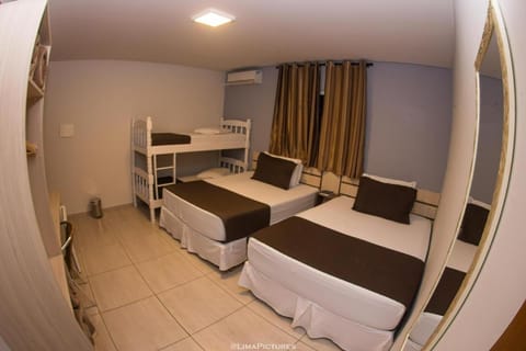 Bed, Photo of the whole room, Bedroom, bunk bed, towels, wardrobe, air conditioner