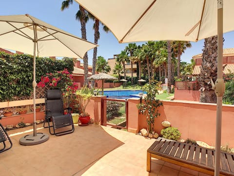 Patio, Pool view