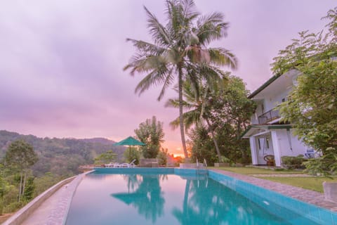 Swimming pool, Sunset