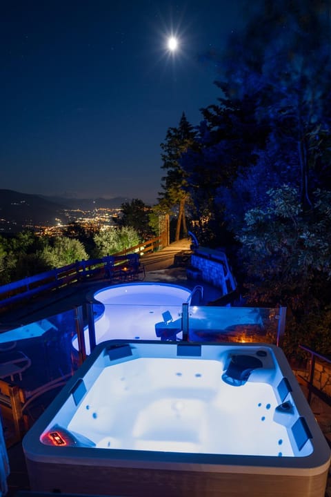 Night, Hot Tub, Swimming pool