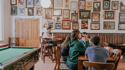 People, Billiard, Dining area, Dinner, group of guests