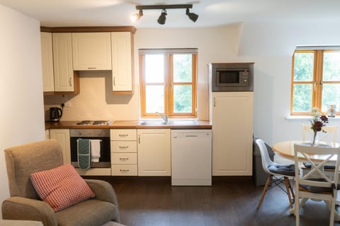 Kitchen or kitchenette, Living room, Seating area, Dining area, dishwasher, oven, stove