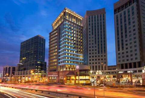 Property building, Night, City view, Street view