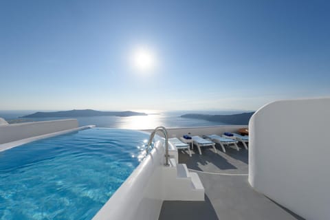 Pool view, Sea view, Swimming pool, Sunset