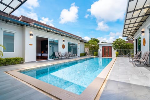 Property building, Patio, Pool view, Swimming pool