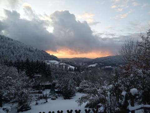 Winter, View (from property/room), Mountain view, Sunset