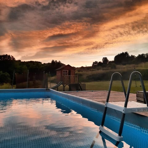 Summer, Children play ground, Garden view, Swimming pool