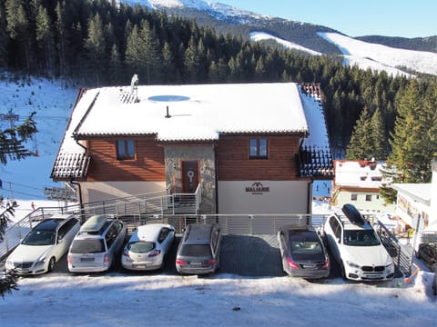 Property building, Natural landscape, Winter, Mountain view, Parking