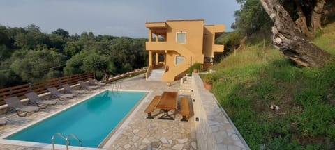 Villa Kostas-NE Corfu with heated salt swimming pool Chalet in Peloponnese, Western Greece and the Ionian