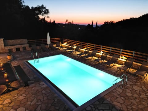 Villa Kostas-NE Corfu with heated salt swimming pool Chalet in Peloponnese, Western Greece and the Ionian