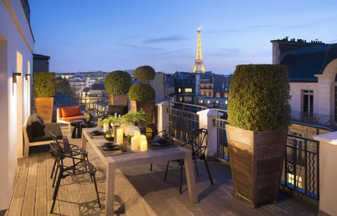 Patio, Night, Balcony/Terrace, Balcony/Terrace, City view, Sunset