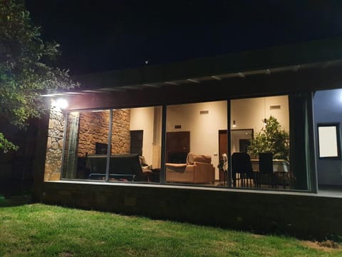 Property building, Patio, Night, Garden