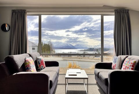 Living room, Seating area, Lake view, Mountain view