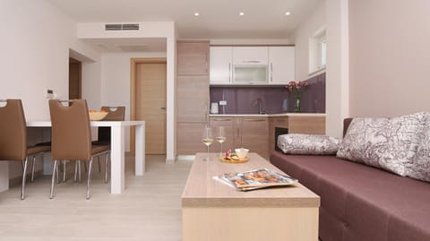 Kitchen or kitchenette, Living room, Photo of the whole room, Seating area, Dining area