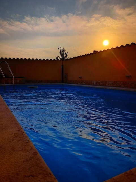 Swimming pool, Sunset