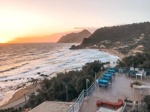 Beach, Sea view, Sunset