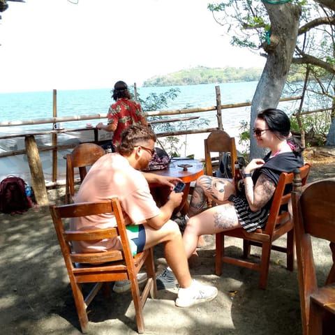 People, Natural landscape, Seating area, Lake view