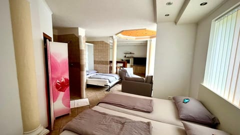 Bed, Living room, Photo of the whole room, Seating area, Bedroom