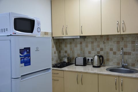 Coffee/tea facilities, Kitchen or kitchenette, minibar, stove