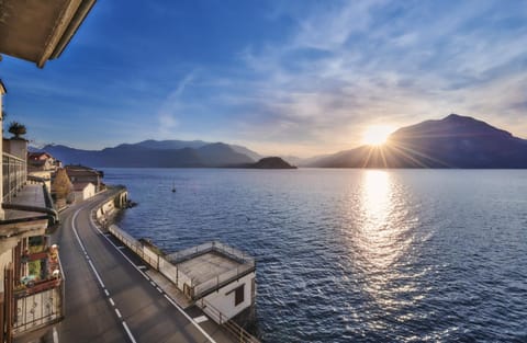 Natural landscape, Lake view, Mountain view, Sunset