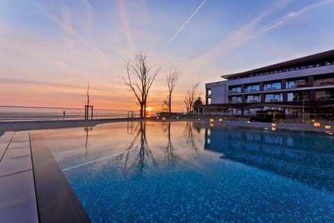 Property building, Swimming pool, Swimming pool, Sunset